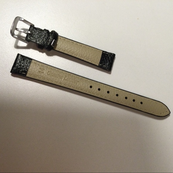 Woman’s Beautiful NEW black leather watchband! 14 mm - Picture 2 of 4